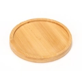 Natural round bamboo tray for succulent pots and DIY mosaic coasters with raised edge - Outer Diameter: 7.5 Cm; Inner Diameter: 6.5 Cm