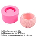 Rosa Silikonform für Pflanzgefäße mit Mondoberfläche und Duftkerzenbecher DIY - 1#B1097 / Rosa