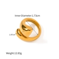 Anello irregolare in acciaio inossidabile placcato oro 18K con forma minimalista - Stile Cavo Irregolare (JDR2311016)