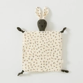 Cotton baby comforter toy with green rabbit head and yellow floral pattern - Small Floral (Floral Rabbit)