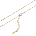 18k gold plated stainless steel necklace with lobster clasp and adjustable extension chain - Gold 1.5mm 45+5cm With Bar Tag
