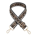 Adjustable leopard print bag strap with gold metal buckles for crossbody and handbags - Leopard Gold Buckle
