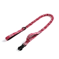 Tactical dog leash with red checkered pattern and elastic shock absorption feature - Camo Pink Leash