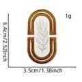 Detail of bohemian leaf embroidery patch with 6.4cm height and 3.5cm width measurements - 12# Artistic Leaf