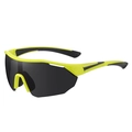 Occhiali da sole sportivi polarizzati con montatura giallo neon e lenti grigio scuro - Taglia unica / 3067 Montatura Gialla Lente Grigio Nero