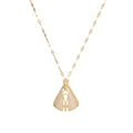 Gold stainless steel Virgin Mary pendant necklace with sparkling cubic zirconia pavé - Virgin Mary Style (5470719308511)