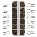 DIY jewelry kit with lobster clasps and jump rings in various sizes from 4mm to 10mm - Box 13 - White K Jump Rings Set