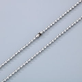 Polished stainless steel ball chain necklace with durable connector in silver finish - 3mm Bead Diameter (KN93486-Z) / 45cm