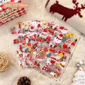 Sacchetti regalo di Natale trasparenti 13x19cm con Babbo Natale e renne - Sacchetti per Confezioni Natalizie-20 Pezzi / 13*19cm
