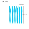 Blue Legend of Zelda party supplies: Set of 10 plastic knives measuring 17cm for kids' birthdays - 10 Pieces/Pack Blue Knives
