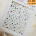 Holographic AB rhinestone face stickers with heart and star shapes in BJA-815 model - BJA-815 (AB Color Star Moon)