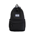 Zaino per studenti nero in stile giapponese ad alta capacità con tasche multiple - Nero
