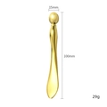 Golden zinc alloy eye cream applicator massage stick tool with 100mm length and 29g weight - Large Gold Teardrop (X0106)