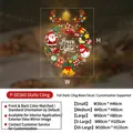 Christmas window sticker with Santa wreath and Happy New Year text in festive colors - New Year Wreath P-SD360 / S (30x40cm)