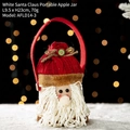 Santa Claus knitted gift bag with faux fur, 23cm height, perfect for Christmas apples - Santa Claus Style Handheld Jar