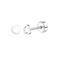 Minimalist silver stainless steel stud earring with a sleek circular geometric hoop design - Circle