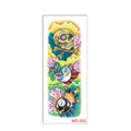 Old School full arm temporary tattoo WD-002 featuring skull, rose, bird, and 8-ball - WD-002/Skull Rose and Bird