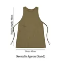 Grit-colored workwear apron with Certainly print and large dual front pockets - One Size / Gravel Color