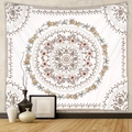 Tapiz de pared bohemio con mandala floral para decoración de interiores moderna - 73*95CM / Tela Cepillada