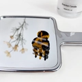 Mini acetate hair claw clip in tortoiseshell amber pattern for women and kids - Coffee Tortoise Shell