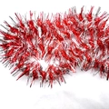 Classic festive red and silver tinsel garland for Christmas tree decoration - 1.5M Red & Silver Tinsel Garland (PS-054)