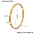 Specifiche delle dimensioni per il bracciale placcato oro 18k con zirconi quadrati - Stile Zircone Quadrato Dorato (Z091)