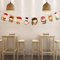 2.9m Christmas bunting featuring Santa, reindeer and snowman cartoon hanging banners - 2.8m Cartoon Style 1