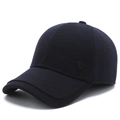Classic dark blue wool baseball cap for middle-aged men featuring twill texture - Adjustable / Navy Blue