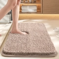 Tapis de bain beige pelucheux antidérapant et doux pour l'entrée de la salle de bain - 50*80cm / Beige Foncé