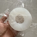 White cylindrical silicone flower mold for handmade soaps and candles in plastic packaging - Carnation 6568 / Clear