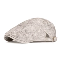 Gorra ivy vintage gris claro con textura de mezclilla lavada y hebilla ajustable - Ajustable / Gris