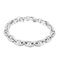 Bracciale minimalista in acciaio inossidabile argento con design a muso di maiale - Colore Acciaio (KB160606-Z)