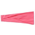Breathable pink wide sports headband made of elastic knit fabric for yoga and running - Rose Red