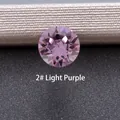 Round faceted light purple cubic zirconia stone in a 2# light violet shade DIY part - 6.2MM / Light Purple (2#)