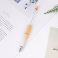 Creative yellow and white gradient DIY beadable pen with a minimalist silver metal rod - Orange Gradient