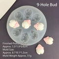 Stampo in silicone a 9 fori fiori di ciliegio per decorazione torte cioccolato e gesso - Stampo a 9 Fori per Boccioli di Fiori