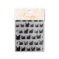 Adesivi per unghie Tomoni sottili e flessibili con disegni a triangolo geometrico grigio - Triangoli Sfumati Grigio Nero (to1936)