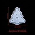 Translucent silicone Christmas tree shaker mold for resin crafts with star groove design - Christmas Tree Quicksand Mold LS#19