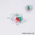 Miniature koi fish tank model with 3cm width, realistic resin goldfish and green plants - Red Head Silver Body Koi