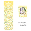 Orange daisy flower sticker sheet, 59x182mm synthetic paper for journaling and scrapbooking - Little Daisy - Orange Daisy