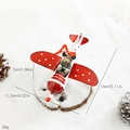 Red Christmas moose airplane metal ornament with white dots hanging on a red string - Large Reindeer