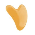Yellow heart-shaped resin gua sha scraping tool for facial massage and skin care - Resin / Transparent Yellow