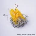 Cinturino per telefono giallo da 6,5 cm con chiusura a moschettone in argento e anello - Cinghie Gialle Per Cellulari - 1 Dozzina (100 Cinghie)