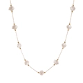 Barocke Perlenhalskette mit weißen Muschelperlen und 18k vergoldeter Kette für Damen - Weißes Muschelelement-Stil (STN2574-GO)
