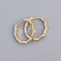 S925 Silber Gliederkette Ohrringe mit Goldbeschichtung und klaren Zirkonsteinen - 925er Silber / Gold