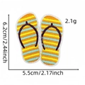 Striped flip flop embroidered patch with size dimensions for summer party decor - Striped Flip Flops (32#)