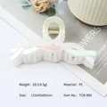 Creamy white mermaid hair claw clip with laser rainbow finish and durable PC material - Jelly Green-TCB-969