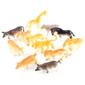 Set di 12 figurine in miniatura di animali della foresta con leone giraffa ed elefante - Edizione Colorata Animali 12 Pezzi (754-12)