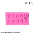 Pink silicone number mold for fondant and chocolate cake decoration with 0-9 digits - 1#--Numbers / Pink