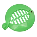 Classic bright green round banana clip hair claw with smooth resin finish for women - Fluorescent Green